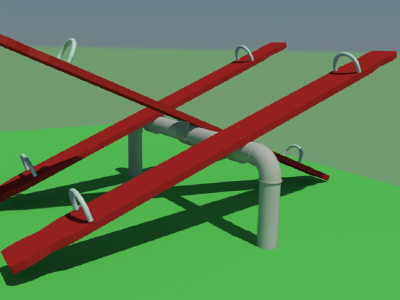 3d saw playground equipment model - see saw.max by Animation Anchor Line